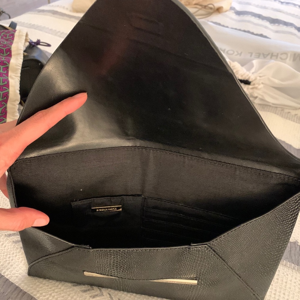 BCBG black envelope bag